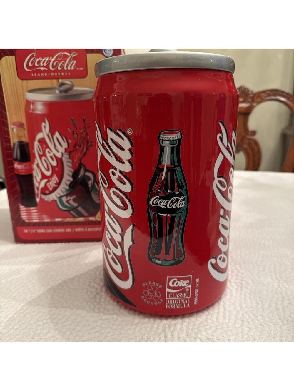 Vintage 2001 Coca Cola Cookie Jar / Coke Soda Can Gibson Collectible NEW in Box - Picture 3 of 9